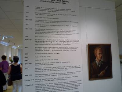 Besuch der Ausstellung des Malers Andreas Pausewang in der Galerie Luzie Uptmoor im Industrie-Museum in Lohne.